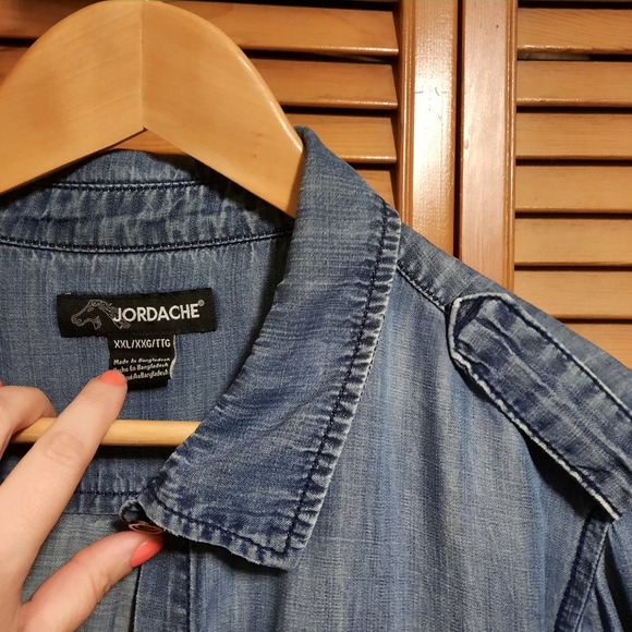 Jordache 100 % Tencel Denim Shirt - Picture 3 of 8